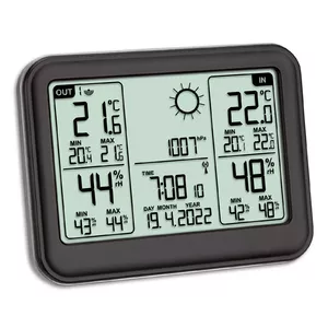 Digital Weather Station TFA-Dostmann 35.1141.01 Black Indoor Outdoor Thermometer Hygrometer