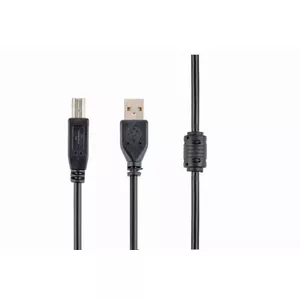 USB A to USB B cable Gembird CCFB-USB2-AMBM-1.5M — 1.5 m, black, male-to-male
