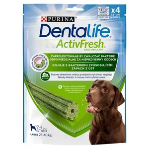 Дентальная жевательная палочка Purina Nestlé Dentalife Active Fresh Large 142 г — лакомство для крупных собак (25–45 кг), вкус птицы