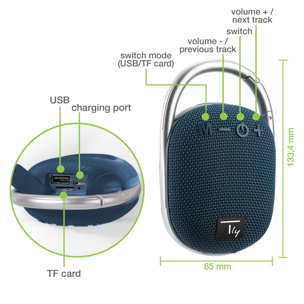 TECHLY ICASBL321BL моно колонка Photo 4
