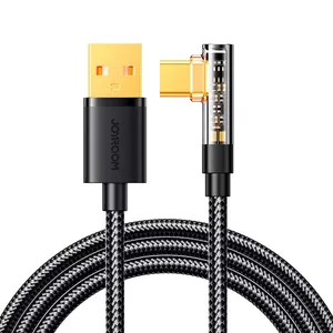 USB-C to USB angled cable Joyroom S-UC027A6 — 1.2 m, 3A, black