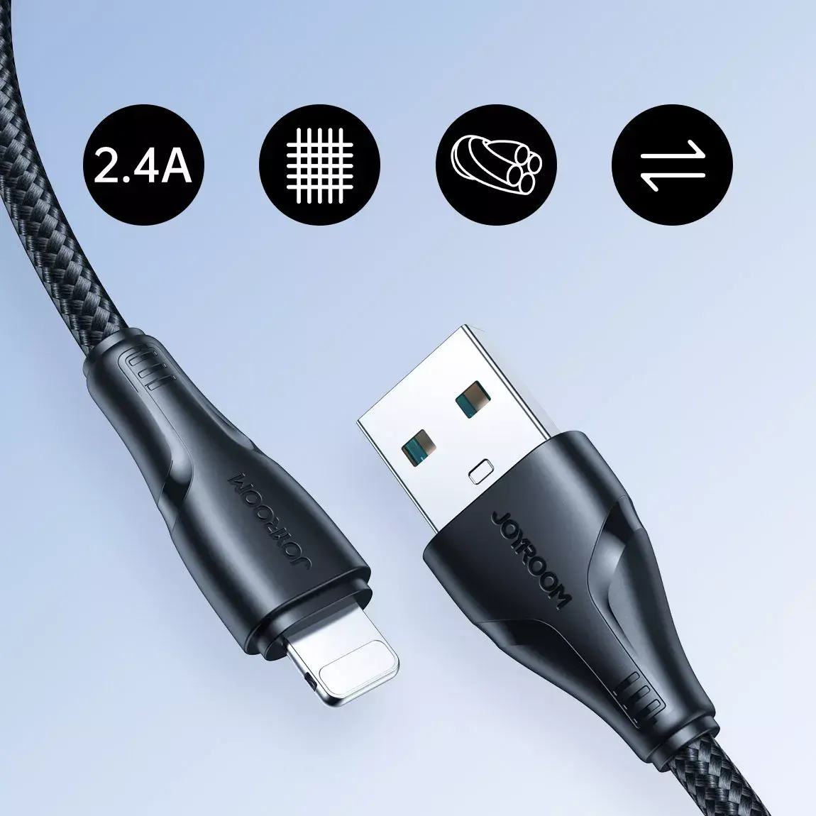Joyroom USB–Lightning kabelis Surpass 1,2 m 2,4A Photo 8