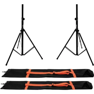 Speaker stand set Omnitronic BS-2 EU 2x with carry bags – pair of tripod stands for PA speakers
