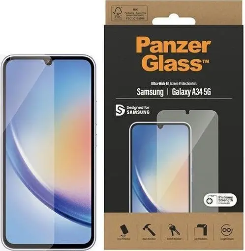PanzerGlass Ultra-Wide Fit ekrāna aizsargs Samsung