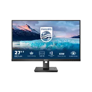 Philips S Line 273S1/00 Datora monitors 27 collas Full HD IPS LCD melns 75 Hz HDMI DisplayPort USB-C iebūvēti skaļruņi