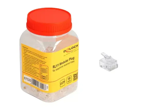 DeLOCK RJ11 Модульный разъем 100 шт Photo 3