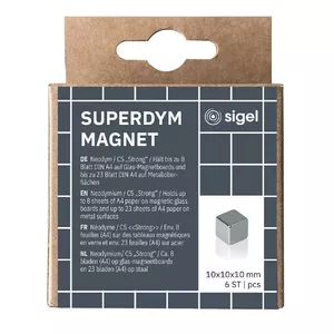 Sigel BA192 craft magnet Cube Neodymium Silver 10mm