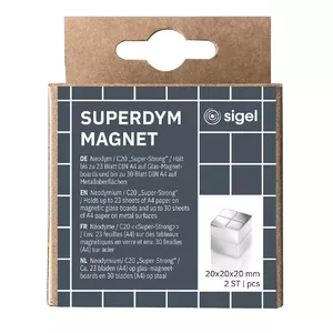Craft Magnet Cube Sigel BA706 Neodymium Silver 20mm