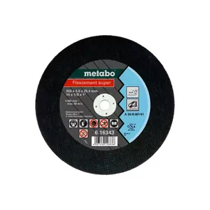 Cutting disc Metabo 616343000 — flat centre for stainless steel, 1 pc, made in Germany