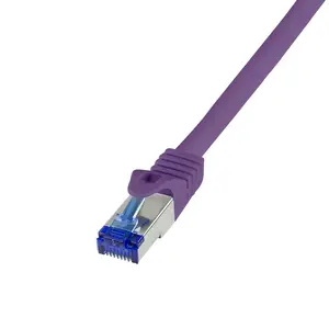 LogiLink C6A039S Cat6a S/FTP Network Cable, 1 m, RJ-45, Purple