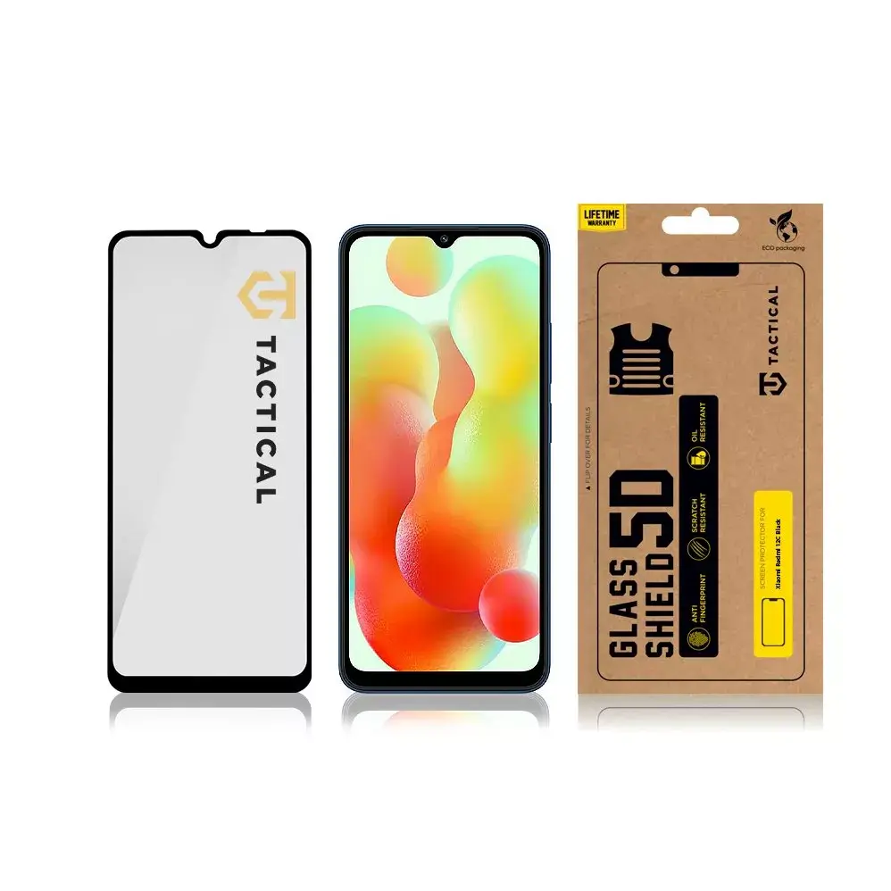 Tactical защитное стекло для Xiaomi Redmi 12C 2.5D Full Glue Photo 2