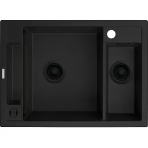 Granite kitchen sink 1.5-bowl Deante ZRM N503, composite granite, undermount/inset compatible