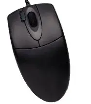 A4Tech OP-620D biroja PS/2 optiskā pele ar 800 DPI izšķirtspēju 3 pogām un ritināšanas ritenīti melnā krāsā