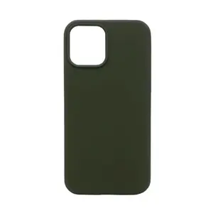 Aizsargmaciņš Evelatus no mīksta silikona iPhone 14 Pro Max, tumši zaļš