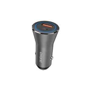 Car Charger DUDAO 45W PD QC5.0 1xUSB 1xType C Silver