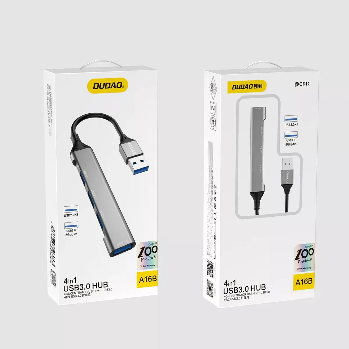 DUDAO 4-IN-1 daudzfunkcionāls USB centrmezgls Photo 2