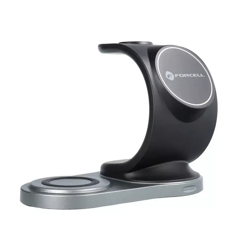 3in1 Wireless Charger Stand FORCELL FO-QiST3IN1P-BK 15W Photo 4