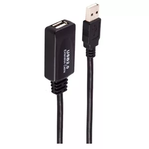 Кабель USB ShiverPeaks BS13-26055 USB 2.0 A—A 5 м черный