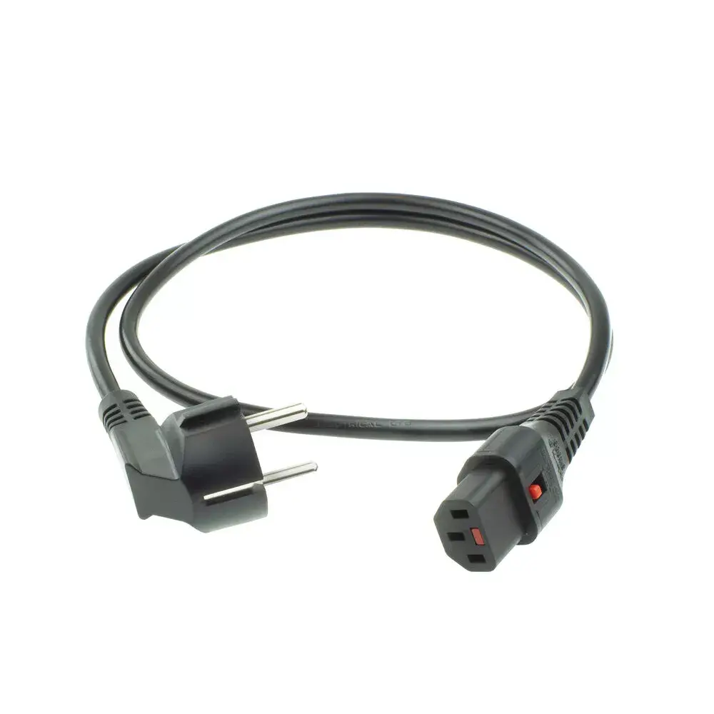 ACT Powercord CEE 7/7 male angled C13 IEC Lock Photo 2