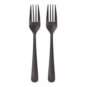 Disposable Fork Papstar 96526 Polypropylene 200 pcs Black 190 mm