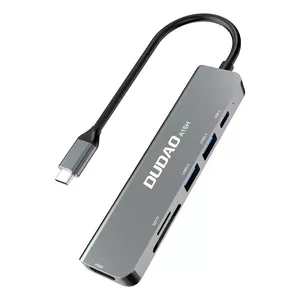 DUDAO Alu 6-in-1 USB Hub USB 3.2 Gen 1 Type-C 60W Power Delivery