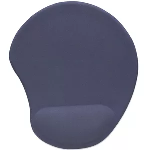 Ergonomic gel wrist support mouse pad MANHATTAN 230×200×20 mm, blue, neoprene/polyester/polyurethane