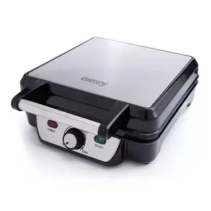 Waffle Iron Camry CR 3025 — 1500 W, 4 square waffles, adjustable thermostat, black