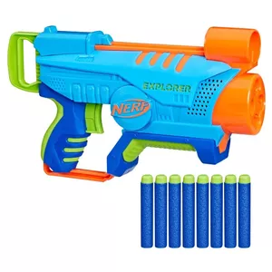 Toy blaster NERF Elite Jr Explorer Easy-Play with 8 Elite Darts — for age 6+