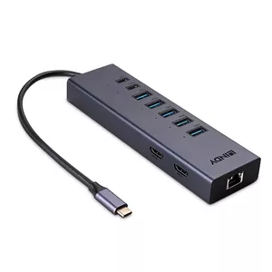 Lindy 43373 laptop dock/port replicator Wired USB 3.2 Gen 2 (3.1 Gen 2) Type-C Grey