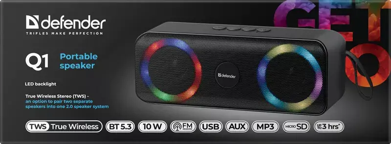 DEFENDER Q1 Портативная Bluetooth моно-колонка Photo 6