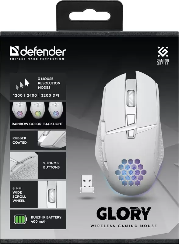 DEFENDER GLORY GM-514 Bezvadu RF optiskā pele Photo 11