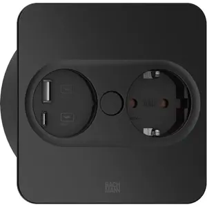 Sokets tips F + USB A + USB C Bachmann 946.105 Nerūsējošais tērauds