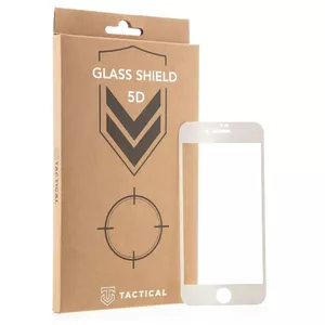 Закалённое защитное стекло Tactical Glass 5D для iPhone 7/8/SE (2020/2022) — белая рамка