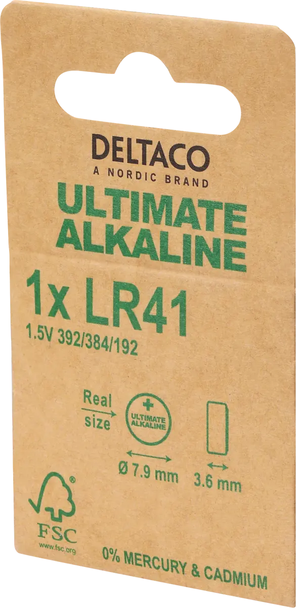 Poga-baterija DELTACO ULT-LR41 1,5V Photo 7
