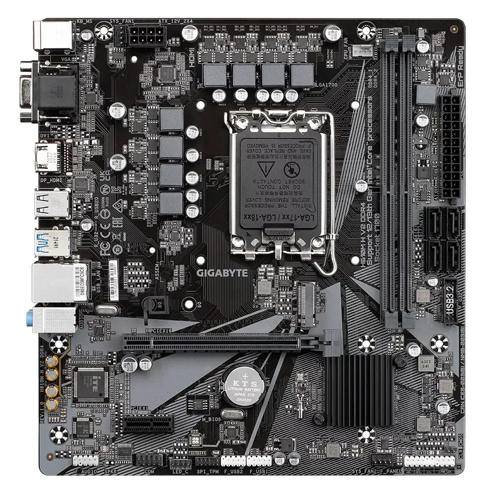 Материнская плата GIGABYTE H610M H V2, H610 Photo 2