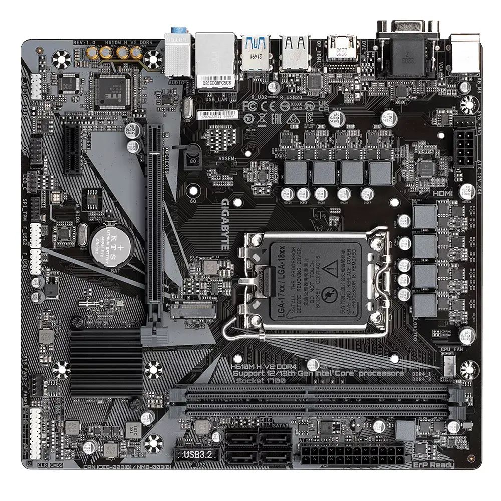 Материнская плата GIGABYTE H610M H V2, H610 Photo 5