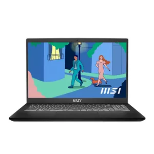 MSI Modern 15 B13M-250NEU Intel® Core™ i5 i5-1335U Ноутбук 39,6 cm (15.6") Full HD 8 GB DDR4-SDRAM 512 GB Твердотельный накопитель (SSD) Wi-Fi 6 (802.11ax) Windows 11 Черный