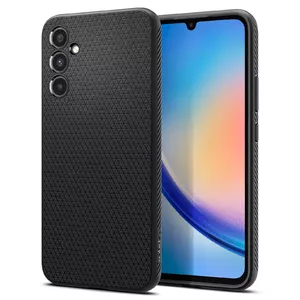 Чехол Spigen Galaxy A34 5G Liquid Air Matte Black Монохромный