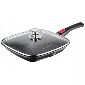 KingHoff KH 1511 Square Frying Pan with Marbled Non-Stick Coating and Removable Handle