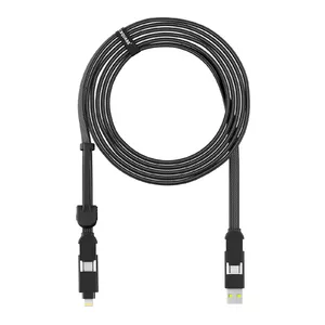 USB kabelis Rolling Square inCharge XL 3m USB A/USB C Melns