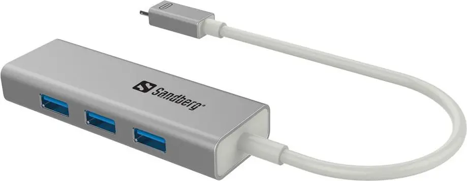 Концентратор Sandberg USB-C to 3xUSB 3.0 Hub + PD Photo 3