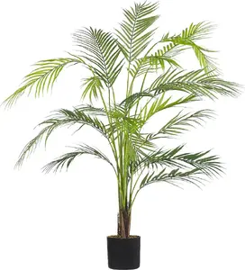Potted artificial Areca palm 124 cm by Shumee – indoor decorative plant, 124 cm height