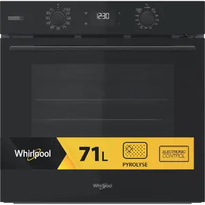 Elektriskā cepeškrāsns Whirlpool OMSK58RU1SB Iebūvējama 71 L Melna Energoefektivitātes klase A+ ar tvaiku grillu konvekciju un pašattīrīšanos