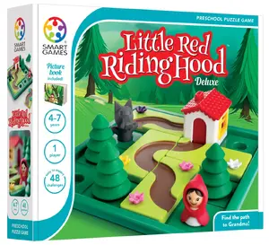 Board Game Smart Games Little Red Riding Hood - Deluxe; single-player logic puzzle, ages 4–7, ABS/TPR pieces