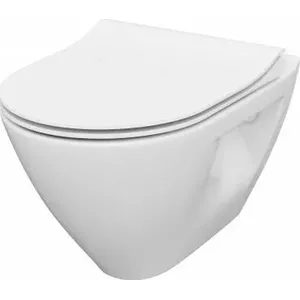 Подвесной унитаз CERSANIT Mille Plus Clean On S701-454, керамическая чаша, безободковый