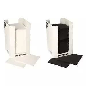Paper cocktail napkins Papstar Punto 200 x 200 mm black, 2-ply, pack