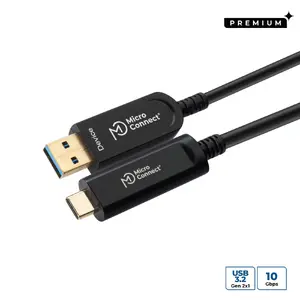 Кабель MicroConnect MC-USB3.2CA15OP 15 м USB A - USB C Черный USB 3.2 Gen 2 Позолоченные контакты