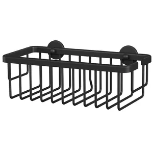 Настенная душевная корзина TESA ALUXX BLACK алюминий 250мм ширина