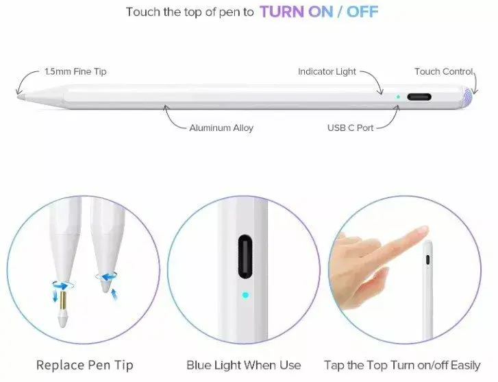 Стилус Mocco AC10-S — Bluetooth для Apple Photo 5