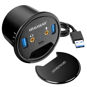 USB хаб GRAUGEAR G-THUB-AU-60 USB 3.2 Gen 1 Type-A черный